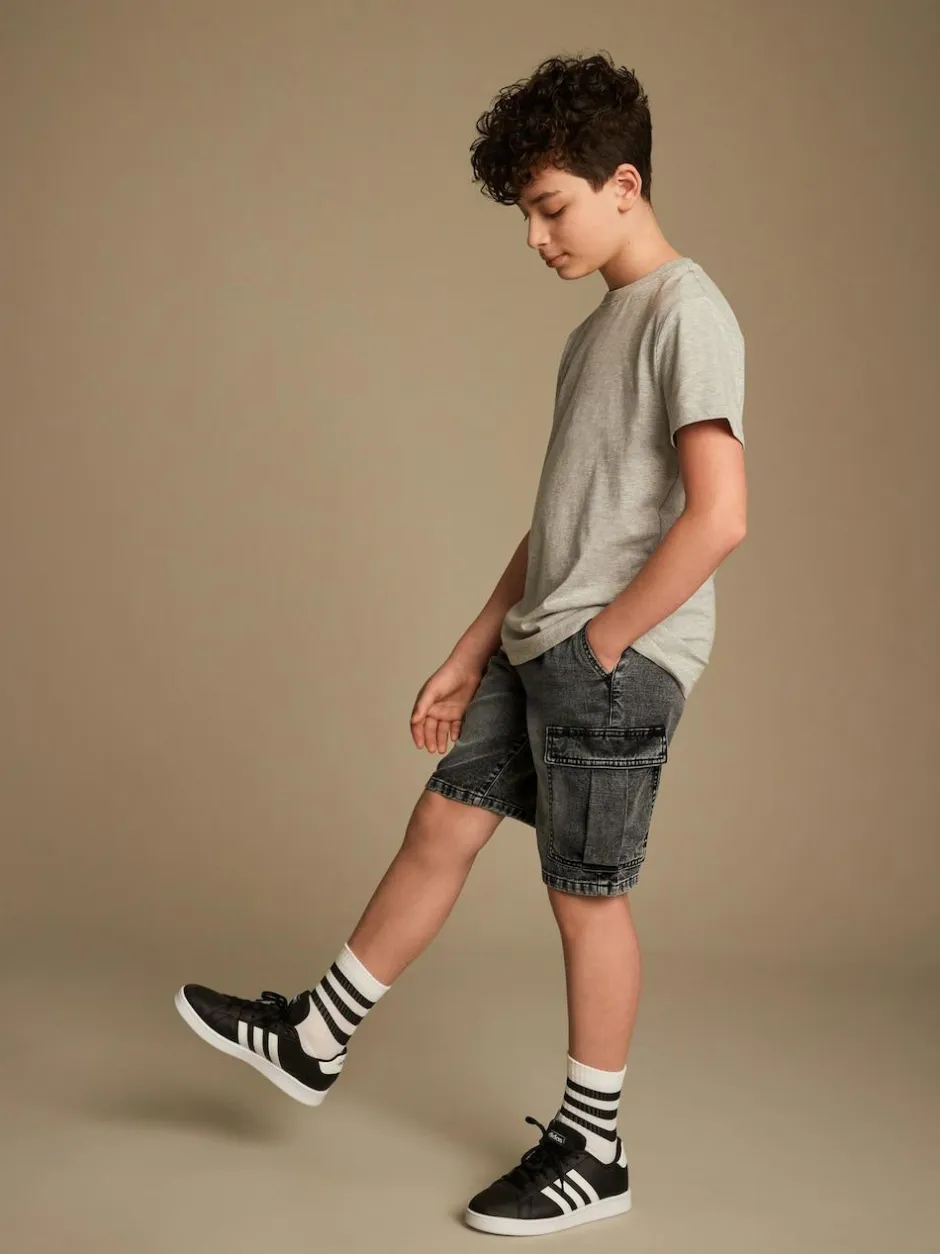 Next Cargo Shorts (3-16yrs) Grey Clearance