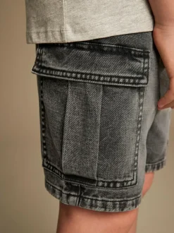 Next Cargo Shorts (3-16yrs) Grey Clearance