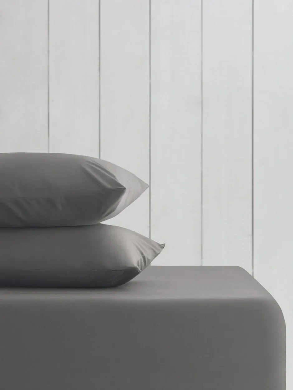 Next Grey Charcoal Cotton Rich Deep Fitted Bed Sheet Sale
