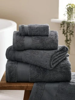 Next Grey Charcoal Egyptian Cotton Towel Discount