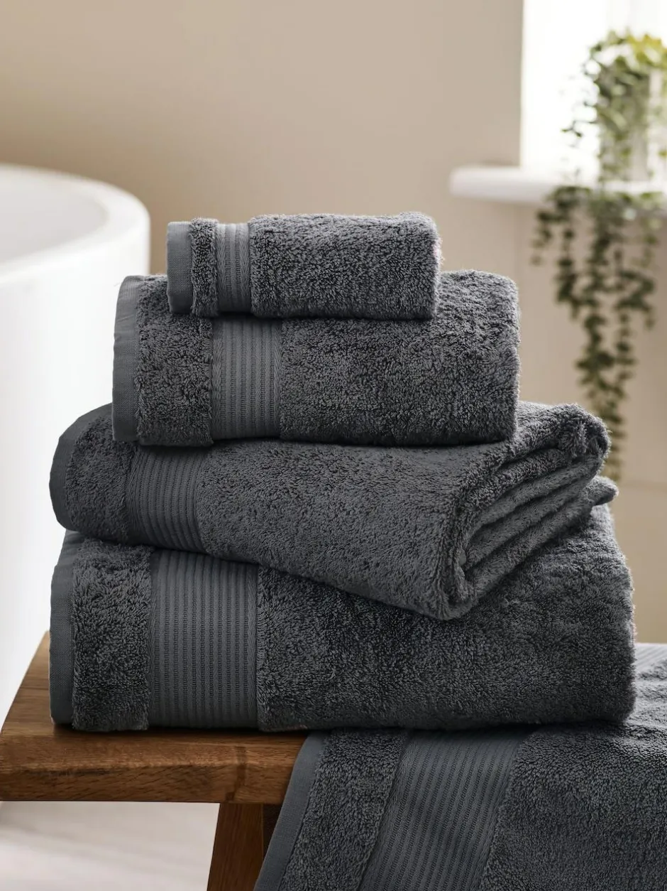Next Grey Charcoal Egyptian Cotton Towel Discount