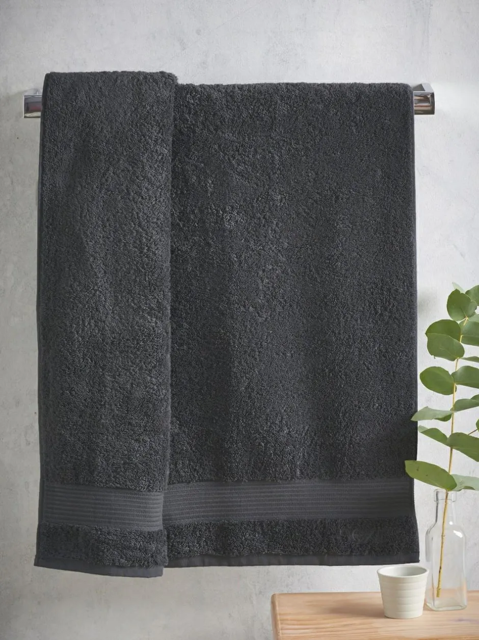 Next Grey Charcoal Egyptian Cotton Towel Discount