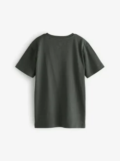 Next Grey Charcoal Regular Fit Short Sleeve T-Shirt (3-16yrs) Clearance