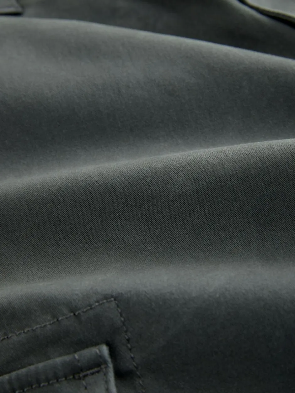 Next Relaxed Fit Cotton Stretch Cargo Trousers Grey Charcoal Sale