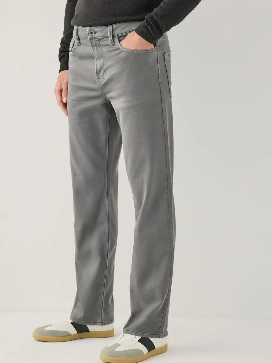 Next Straight Fit Comfort Stretch Jeans Grey Charcoal New