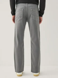 Next Straight Fit Comfort Stretch Jeans Grey Charcoal New