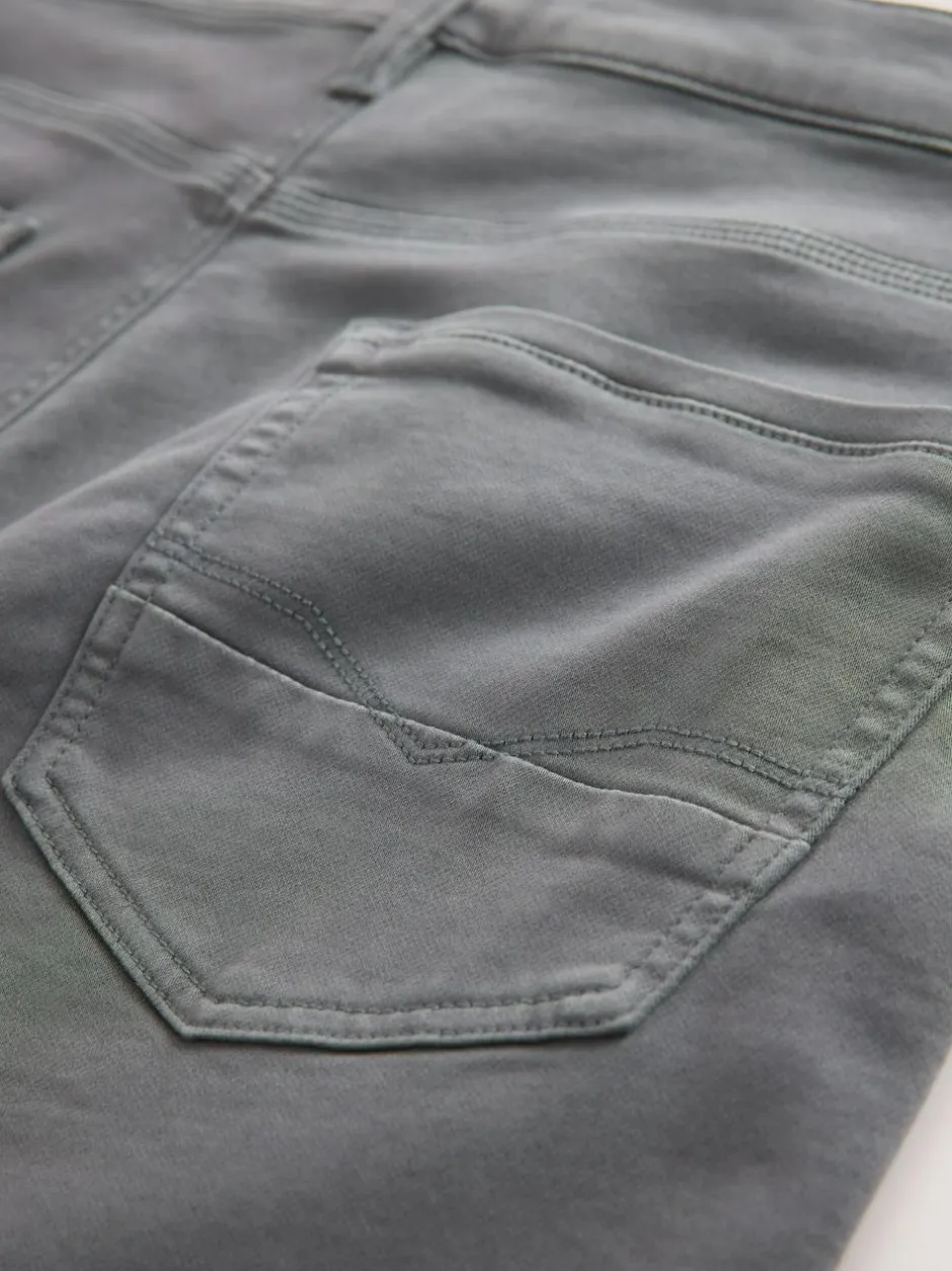 Next Straight Fit Comfort Stretch Jeans Grey Charcoal New