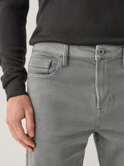 Next Straight Fit Comfort Stretch Jeans Grey Charcoal New