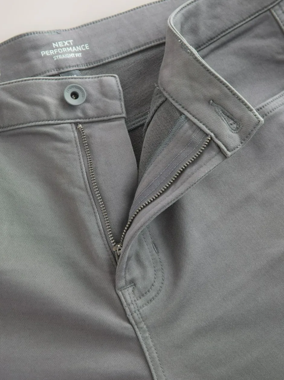 Next Straight Fit Comfort Stretch Jeans Grey Charcoal New