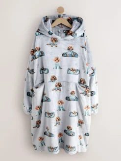 Next Grey Charlie The Cockapoo Oversized Hooded Blanket New