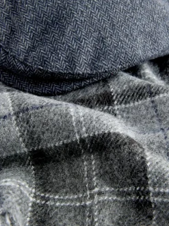 Next Grey Check Flat Cap And Scarf Set Hot
