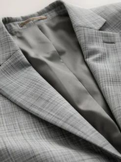 Next Grey Check Muscle Fit Motionflex Stretch Suit Jacket Best