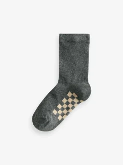 Next Grey Checkerboard Cotton Rich Socks 7 Pack Online
