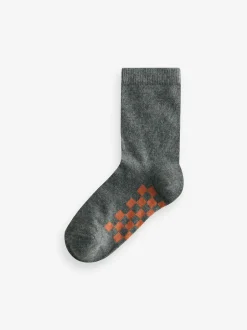 Next Grey Checkerboard Cotton Rich Socks 7 Pack Online