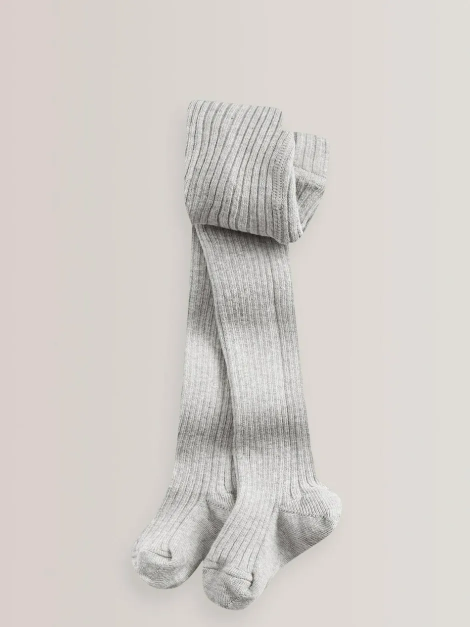 Next Grey Cotton Rich Rib Tights