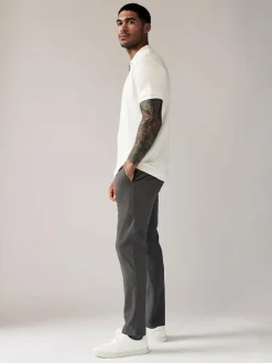 Next Grey Dark Slim Fit Stretch Chinos Trousers Best