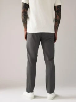 Next Grey Dark Slim Fit Stretch Chinos Trousers Best