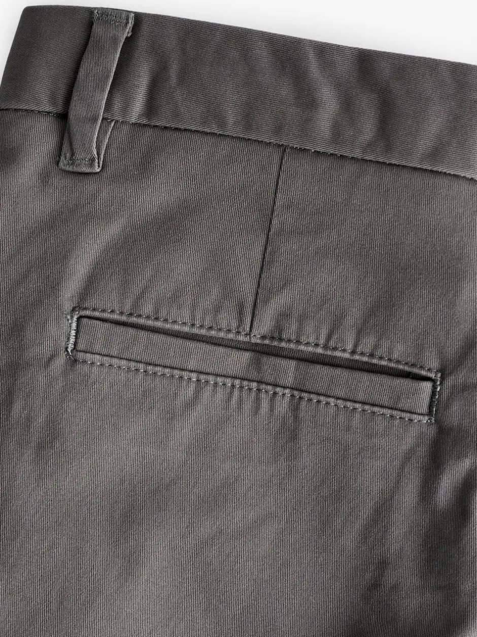 Next Grey Dark Slim Fit Stretch Chinos Trousers Best