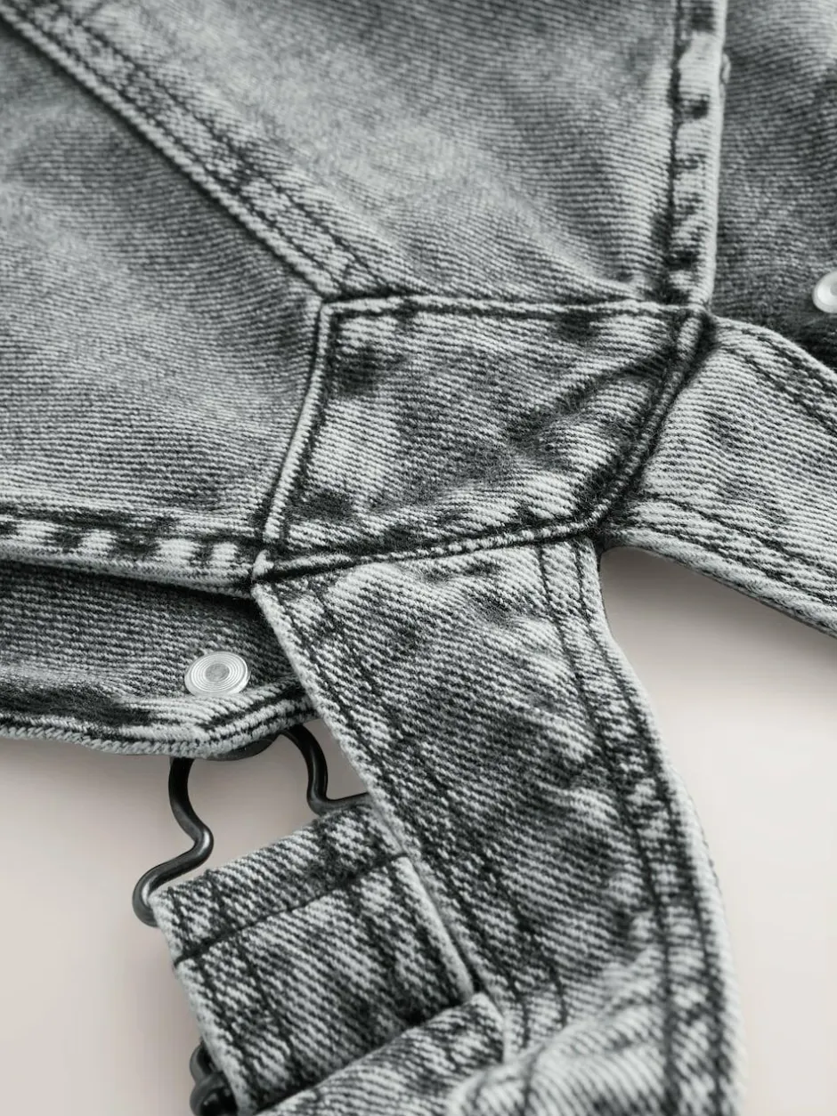 Next Denim Dungarees (3mths-7yrs) Grey New