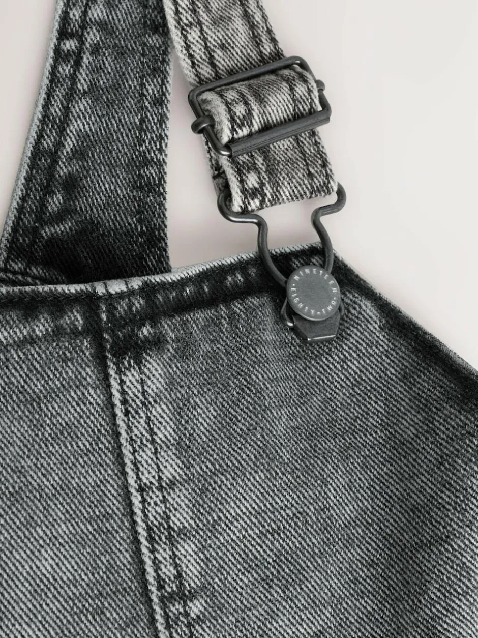 Next Denim Dungarees (3mths-7yrs) Grey New