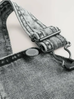 Next Denim Dungarees (3mths-7yrs) Grey New