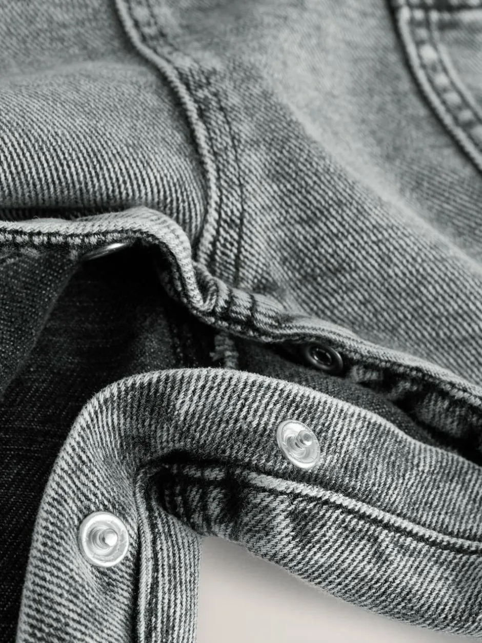 Next Denim Dungarees (3mths-7yrs) Grey New