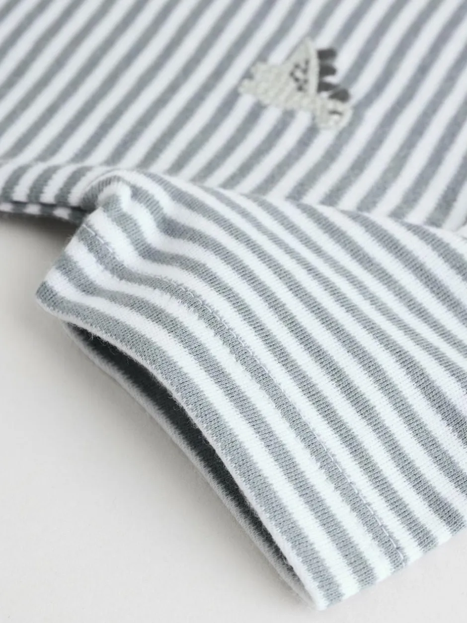 Next Grey Dinosaur Short Sleeve Baby Bodysuits 5 Pack Clearance
