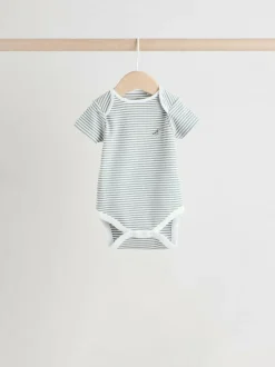 Next Grey Dinosaur Short Sleeve Baby Bodysuits 5 Pack Clearance