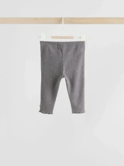 Next Baby Long Sleeve Top and Leggings with Gilet Set 3 Piece (0mths-2yrs) Grey Floral