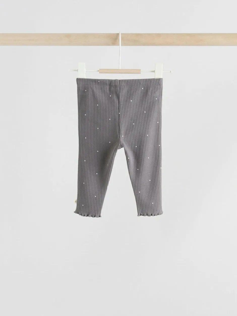 Next Baby Long Sleeve Top and Leggings with Gilet Set 3 Piece (0mths-2yrs) Grey Floral