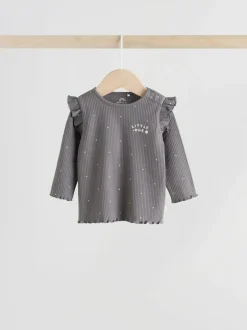 Next Baby Long Sleeve Top and Leggings with Gilet Set 3 Piece (0mths-2yrs) Grey Floral