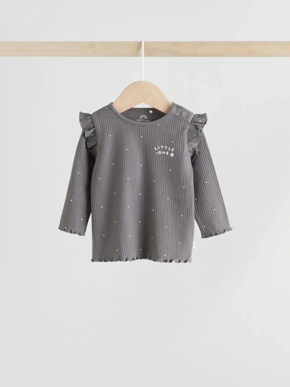 Next Baby Long Sleeve Top and Leggings with Gilet Set 3 Piece (0mths-2yrs) Grey Floral