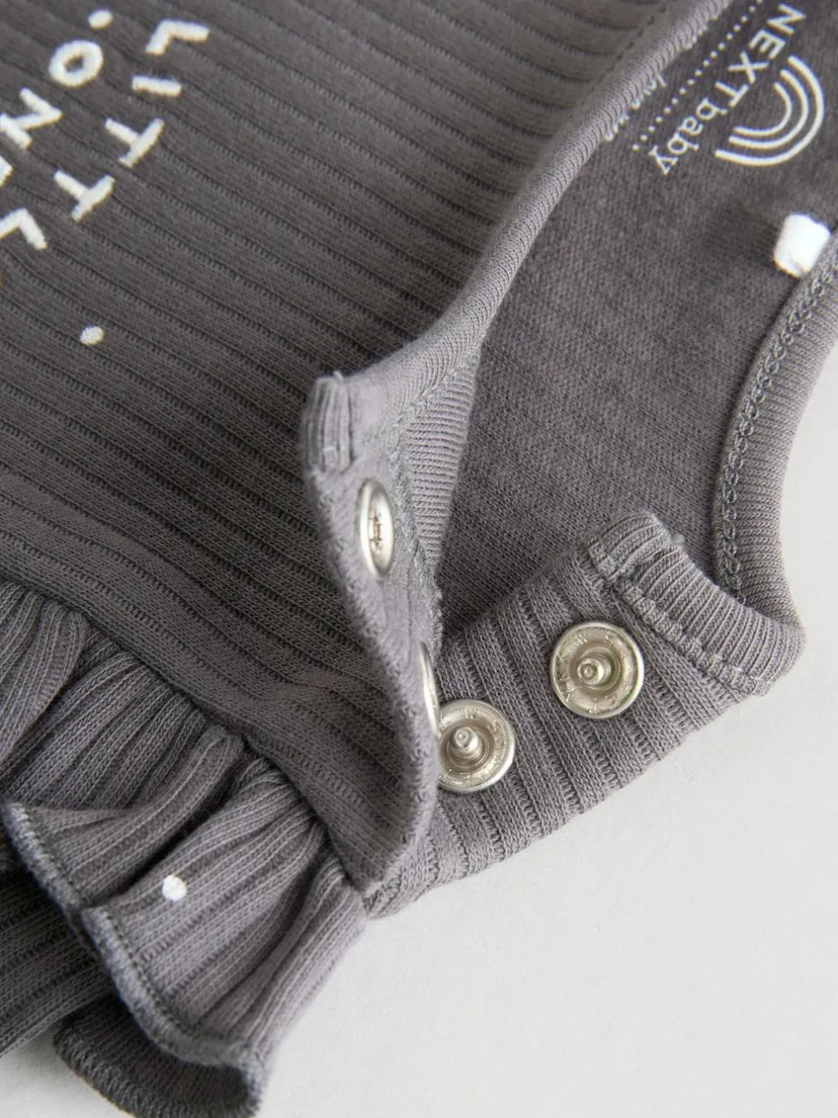 Next Baby Long Sleeve Top and Leggings with Gilet Set 3 Piece (0mths-2yrs) Grey Floral