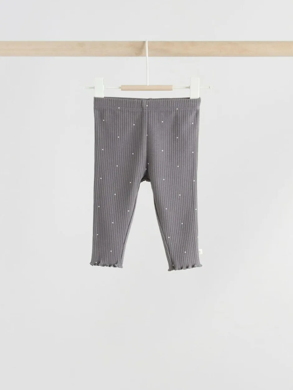 Next Baby Long Sleeve Top and Leggings with Gilet Set 3 Piece (0mths-2yrs) Grey Floral