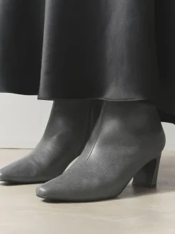 Next Forever Comfort® Chisel Toe Heeled Ankle Boots Grey Sale