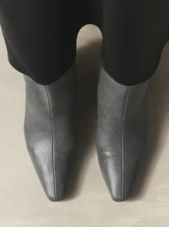 Next Forever Comfort® Chisel Toe Heeled Ankle Boots Grey Sale