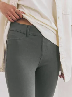 Next Grey Full Length Jersey Denim Leggings Outlet