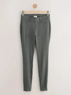Next Grey Full Length Jersey Denim Leggings Outlet
