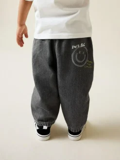 Next Barrel Jeans (3mths-7yrs) Grey Graffiti Discount