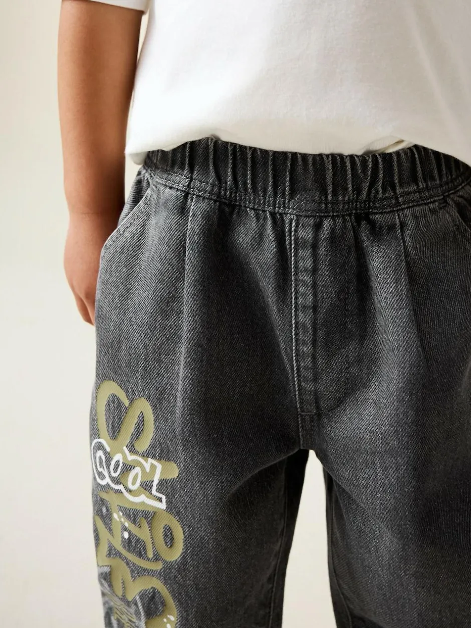 Next Barrel Jeans (3mths-7yrs) Grey Graffiti Discount