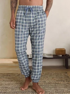 Next Motionflex Cosy Cuffed Pyjama Bottoms Grey Grindle Check Best