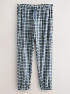 Next Motionflex Cosy Cuffed Pyjama Bottoms Grey Grindle Check Best