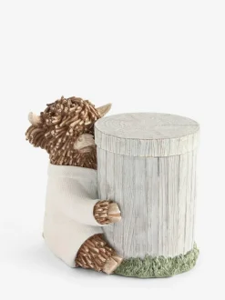 Next Grey Hamish the Highland Cow Spa Storage Jar Clearance