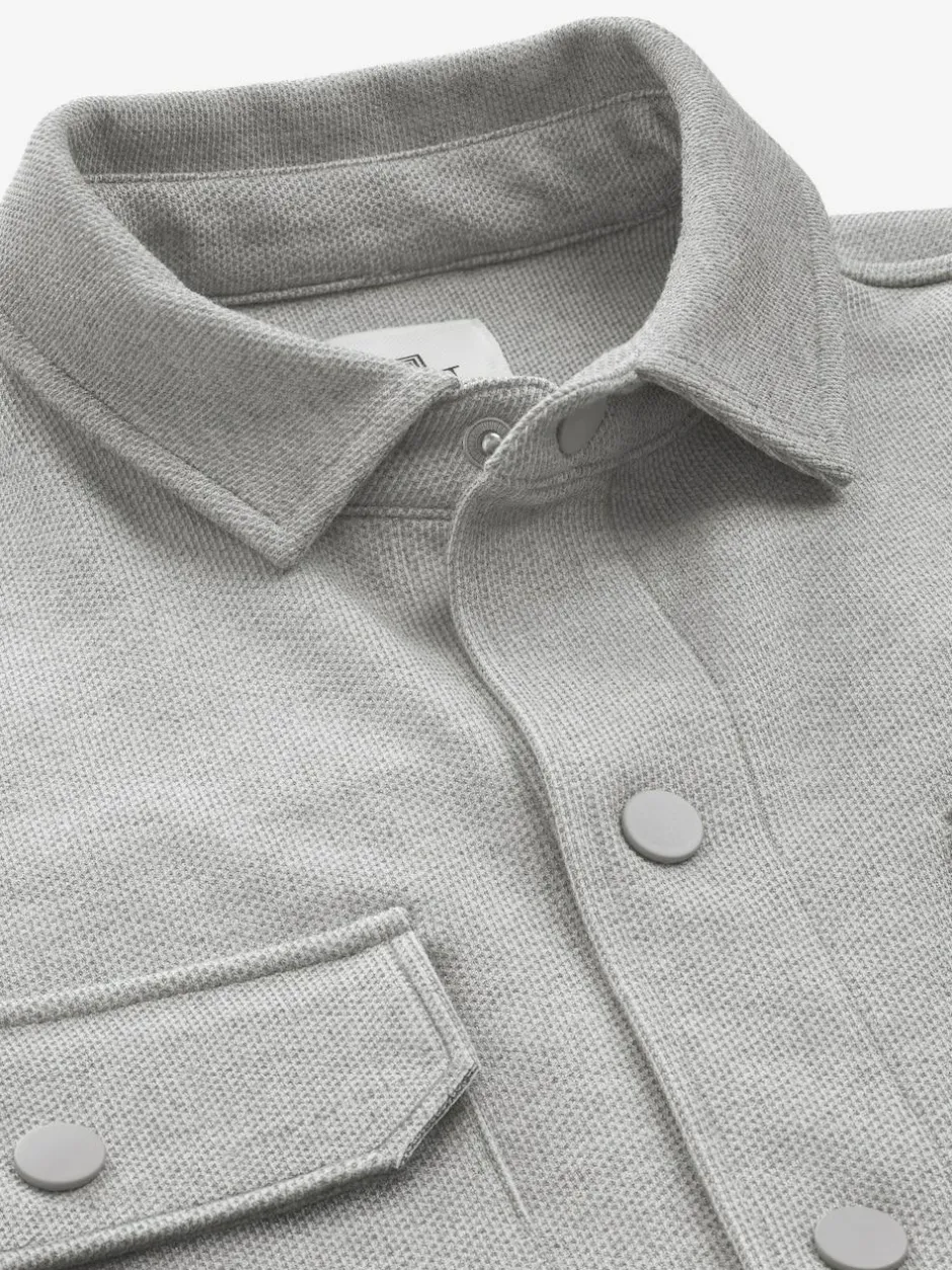 Next Grey Jersey Twill Popper Shacket Discount