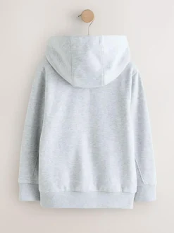 Next Logo Zip Through Hoodie (3-16yrs) Grey Clearance