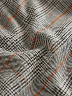 Next Grey Long Sleeve Check Zip Through Shirt (3mths-7yrs) Clearance