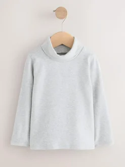 Next Grey Long Sleeve Roll Neck Top (3mths-7yrs) Discount