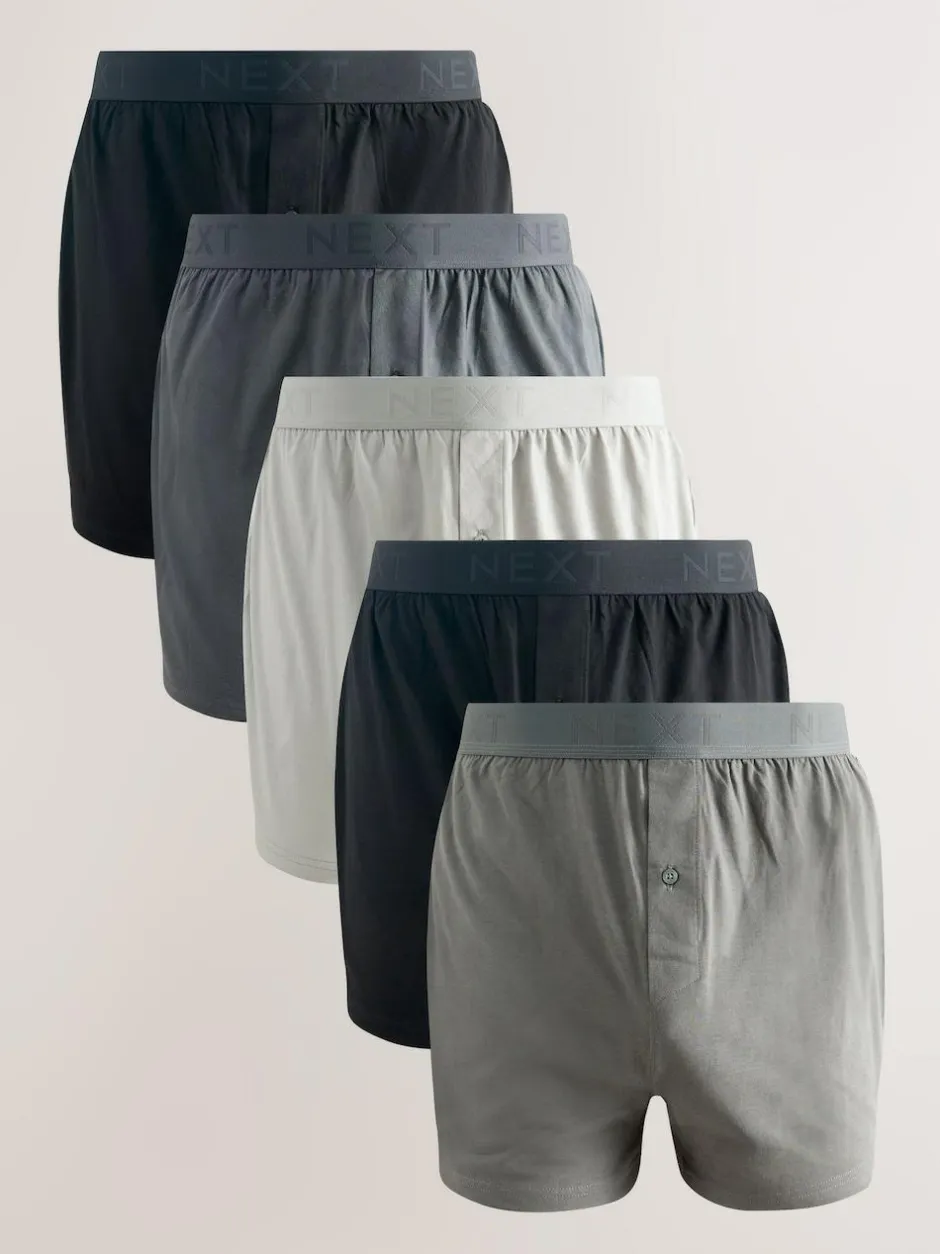 Next Loose Boxers 5 Pack Grey Sale