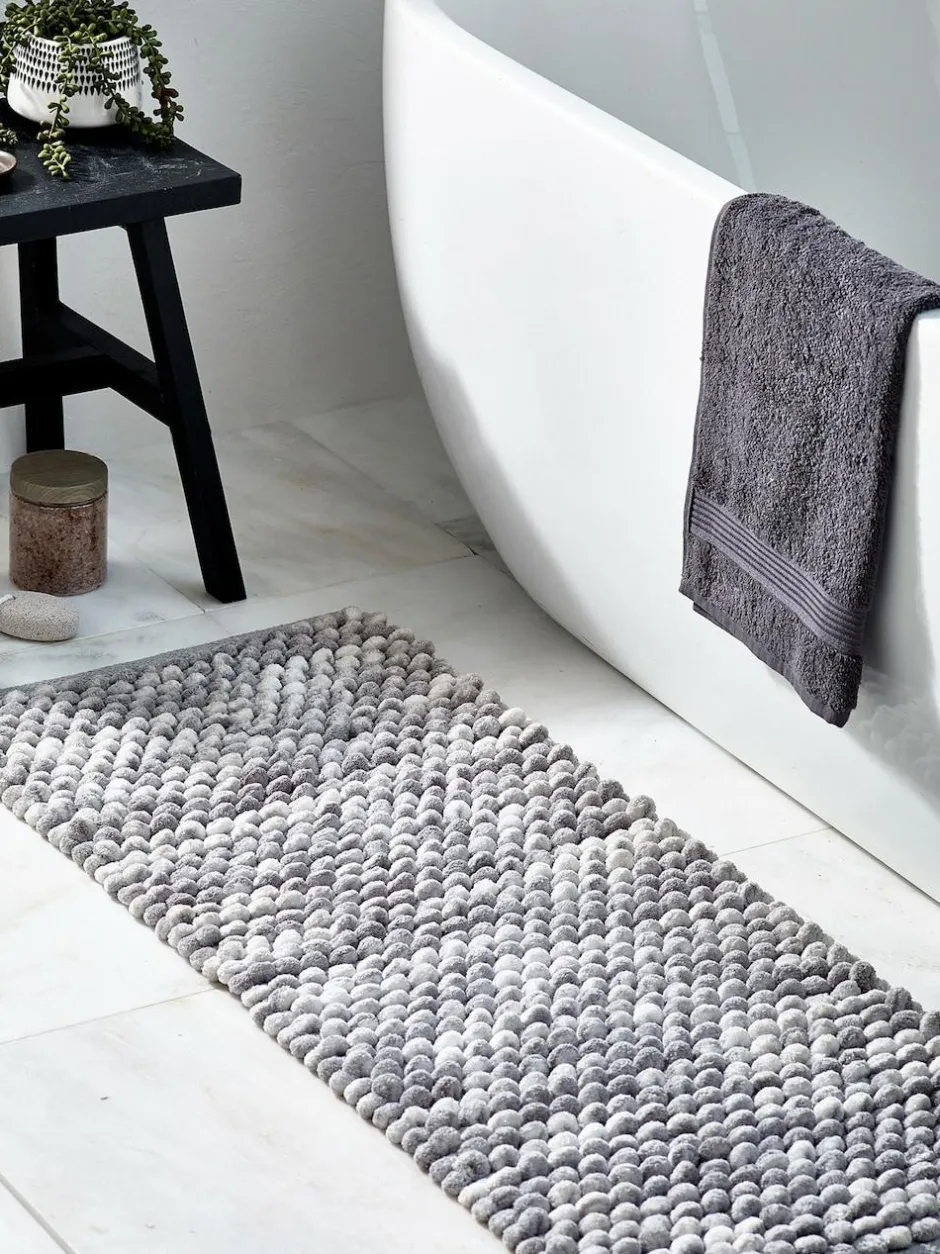 Next Giant Bobble Runner Bath Mat Grey Marl Best