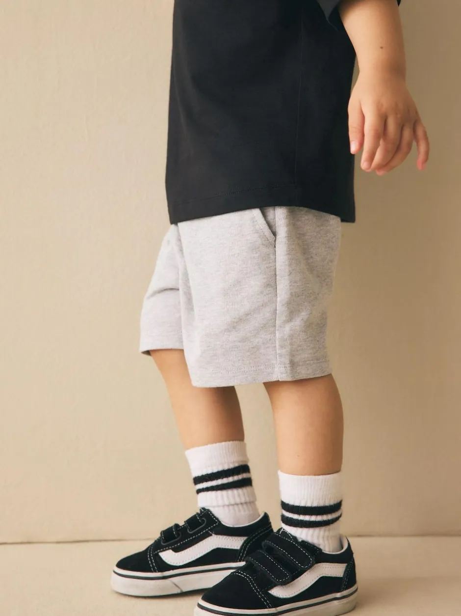 Next Grey Marl Jersey Shorts (3mths-7yrs) New